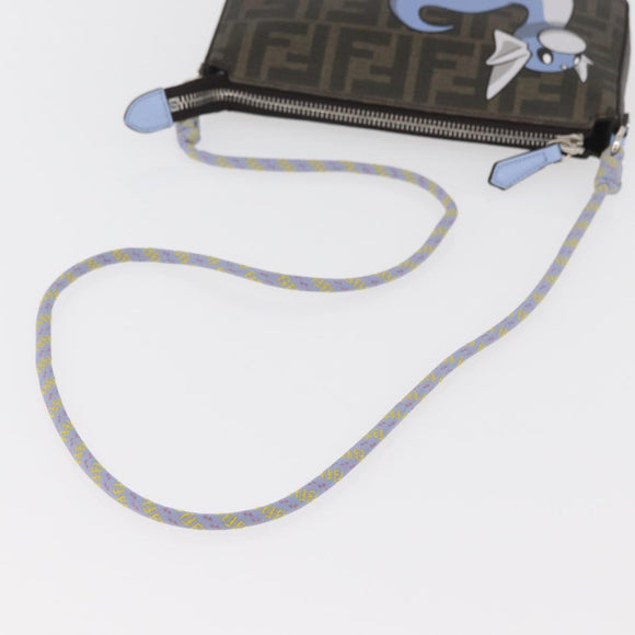 FENDI FENDI x FRGMT x POKÉMON Dratini Shoulder Bag Brown Black Auth 167373SM