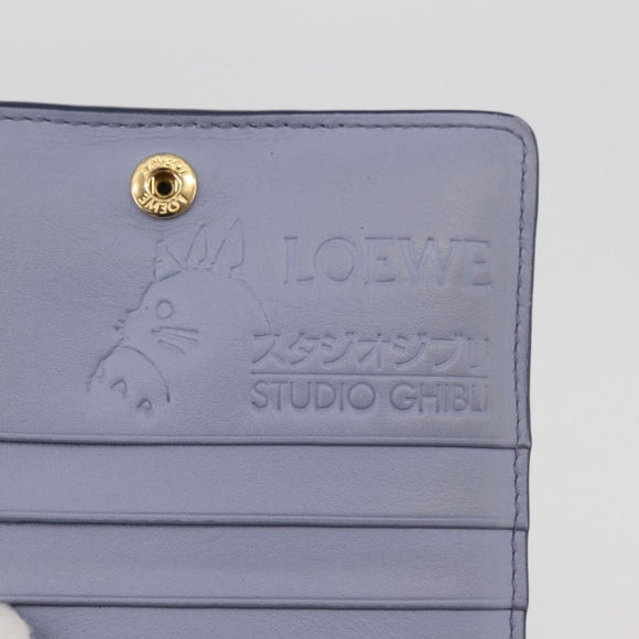 LOEWE × Studio Ghibli Howl's Moving Castle Wallet Leather Navy Auth 167377SM