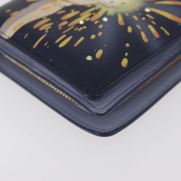 LOEWE × Studio Ghibli Howl's Moving Castle Wallet Leather Navy Auth 167377SM