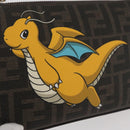 FENDI x FRGMT x POKÉMON Zucca Canvas Dragonfly Bag Black Brown Auth 167378SM-14