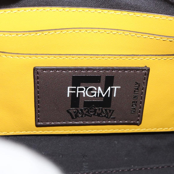 FENDI x FRGMT x POKÉMON Zucca Canvas Libelletas Zwart Bruin Auth 167378SM