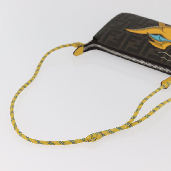 FENDI x FRGMT x POKÉMON Zucca Canvas Dragonfly Bag Black Brown Auth 167378SM