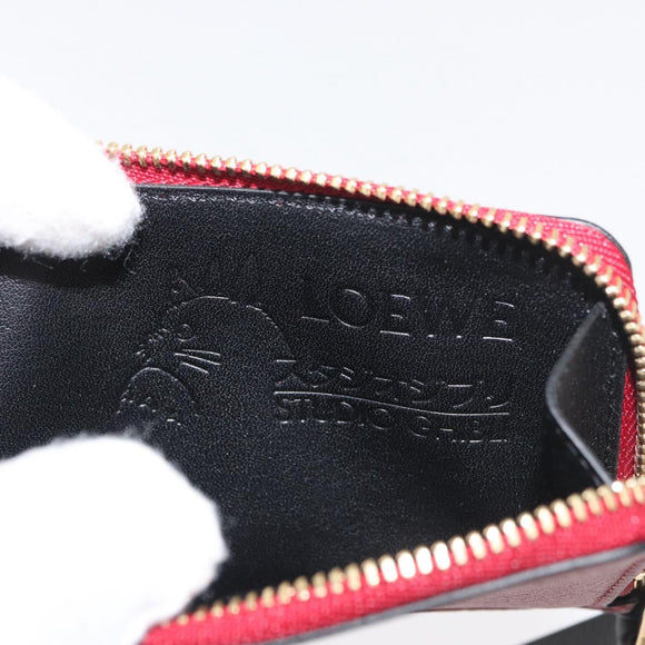 LOEWE × Studio Ghibli Spirited Away Kaonashi Card Case Red Gold Auth 167382SM