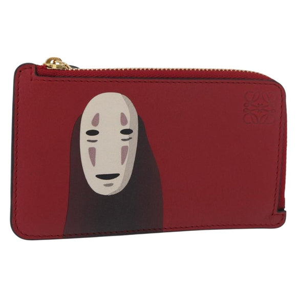 LOEWE × Studio Ghibli Spirited Away Kaonashi Card Case Red Gold Auth 167382SM