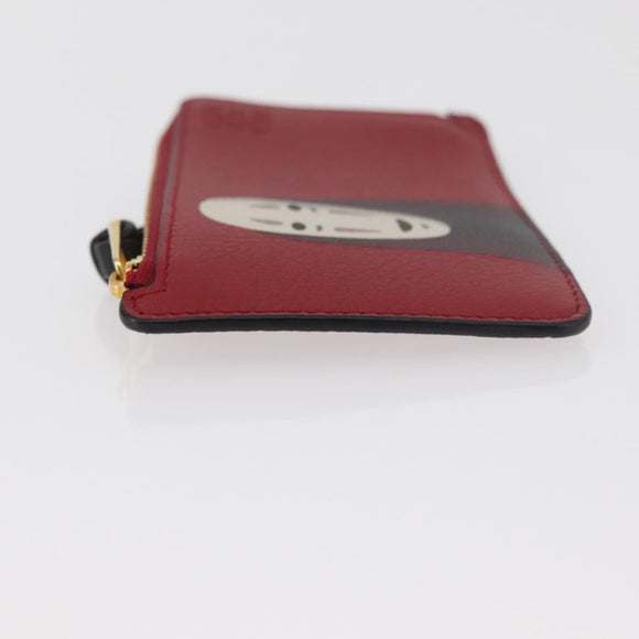 LOEWE × Studio Ghibli Spirited Away Kaonashi Card Case Red Gold Auth 167382SM
