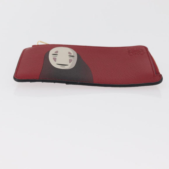 LOEWE × Studio Ghibli Spirited Away Kaonashi Card Case Red Gold Auth 167382SM