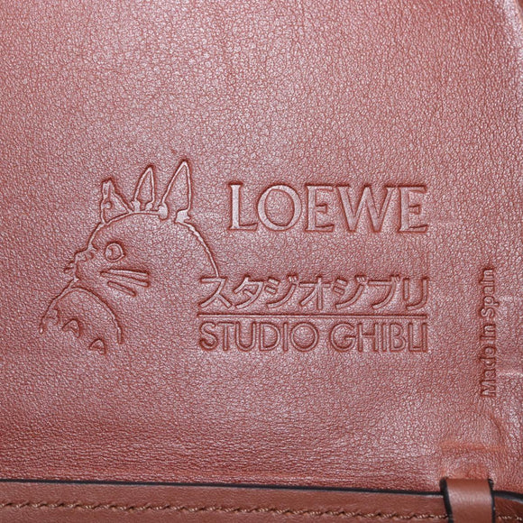 LOEWE × Studio Ghibli anagram Heel Pouch Haku Bag Leather Brown Auth 167385SM