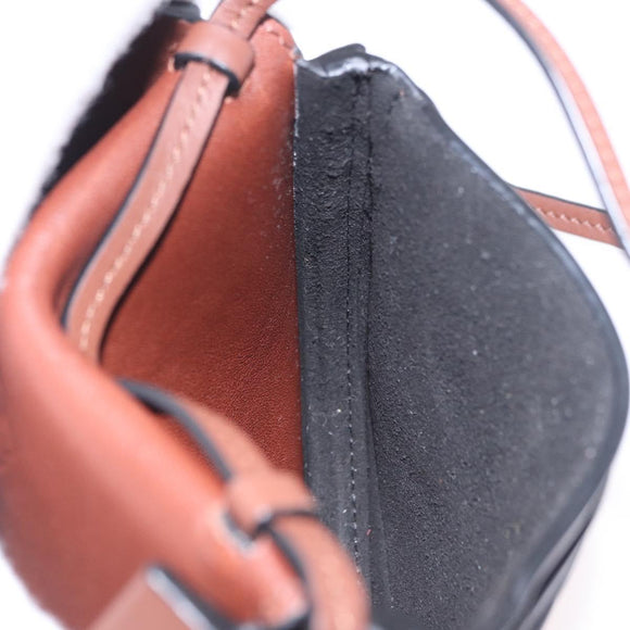 LOEWE × Studio Ghibli anagram Heel Pouch Haku Bag Leather Brown Auth 167385SM