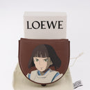 LOEWE × Studio Ghibli anagram Heel Pouch Haku Bag Leather Brown Auth 167385SM-12