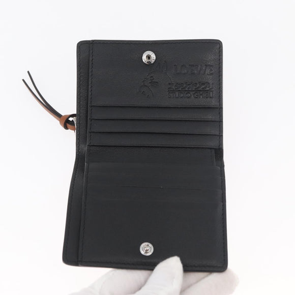 LOEWE × Studio Ghibli My Neighbor Totoro Pitch Black Wallet Brown Auth 167386SAM
