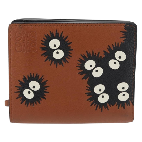 LOEWE × Studio Ghibli My Neighbor Totoro Pitch Black Wallet Brown Auth 167386SAM