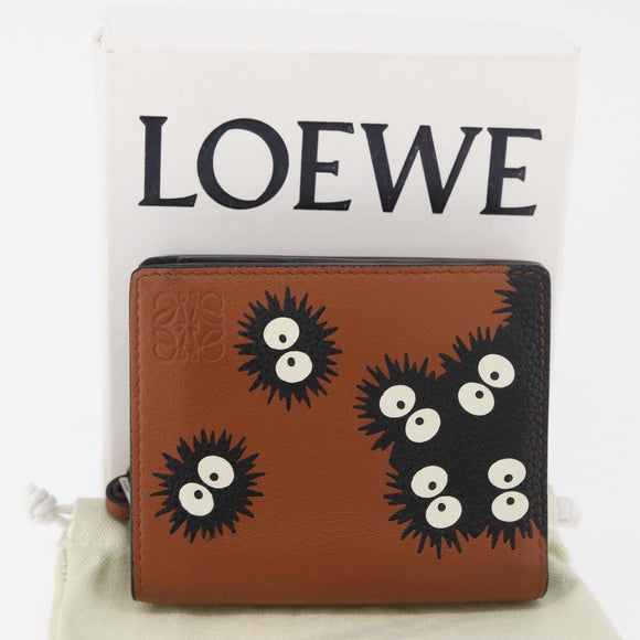 LOEWE × Studio Ghibli My Neighbor Totoro Pitch Black Wallet Brown Auth 167386SAM