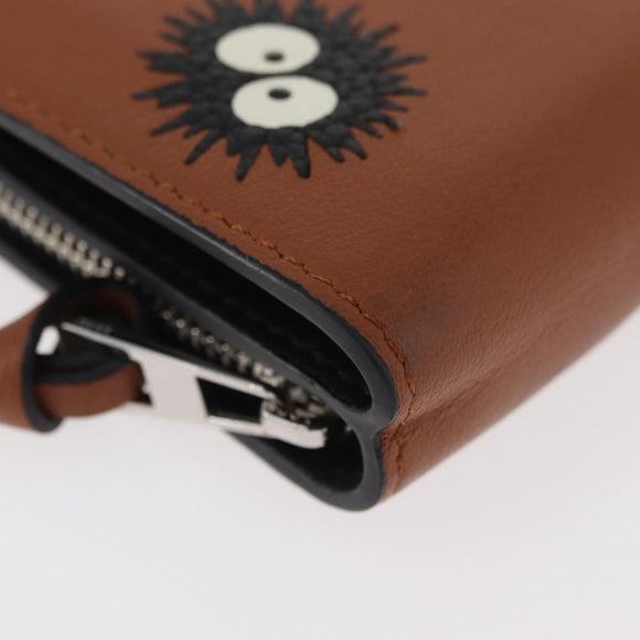 LOEWE × Studio Ghibli My Neighbor Totoro Pitch Black Wallet Brown Auth 167386SAM