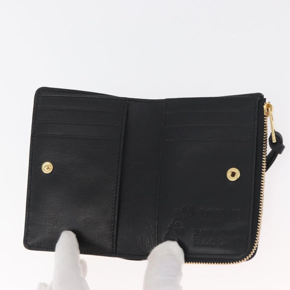 LOEWE × Studio Ghibli Howl's Moving Castle Wallet Leather Black Auth 167387SM