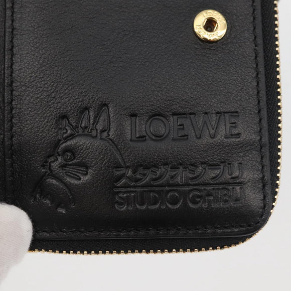 LOEWE × Studio Ghibli Howl's Moving Castle Wallet Leather Black Auth 167387SM