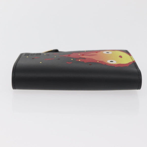 LOEWE × Studio Ghibli Howl's Moving Castle Wallet Leather Black Auth 167387SM