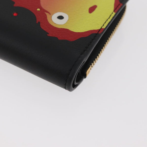 LOEWE × Studio Ghibli Howl's Moving Castle Wallet Leather Black Auth 167387SM