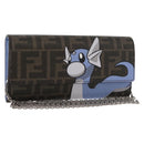 FENDI FENDI x FRGMT x POKÉMON Zucca Canvas Chain Wallet Mini Ryu Auth 167391SM-1