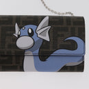 FENDI FENDI x FRGMT x POKÉMON Zucca Canvas Chain Wallet Mini Ryu Auth 167391SM-14