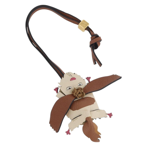 LOEWE × Studio Ghibli Howl's Moving Castle Hin Charm Leather Beige Auth 167392SM