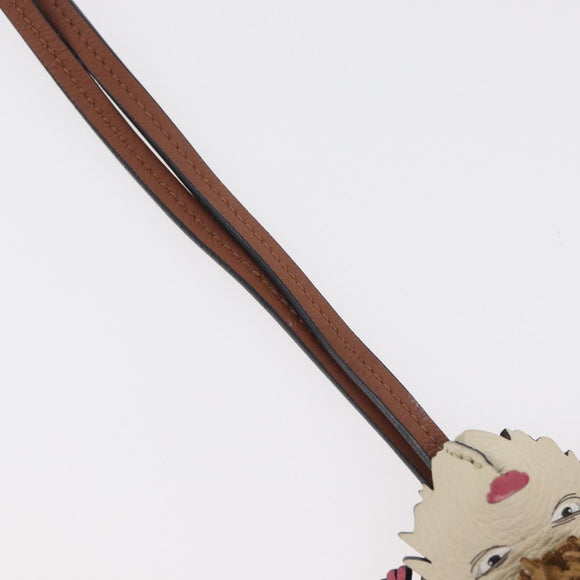 LOEWE × Studio Ghibli Howl's Moving Castle Hin Charm Leather Beige Auth 167392SM