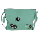 LOEWE × Ghibli Spirited Away Flamenco Clutch Mini Leather Green Auth 167395SM-1