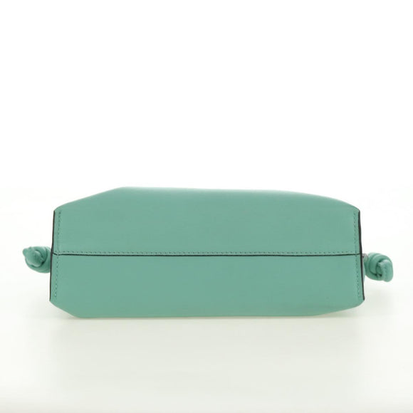 LOEWE × Ghibli Spirited Away Flamenco Clutch Mini Leather Green Auth 167395SM