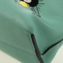 LOEWE × Ghibli Spirited Away Flamenco Clutch Mini Leather Green Auth 167395SM-15