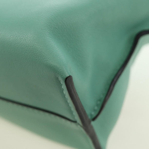 LOEWE × Ghibli Spirited Away Flamenco Clutch Mini Leather Green Auth 167395SM