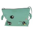 LOEWE × Ghibli Spirited Away Flamenco Clutch Mini Leather Green Auth 167395SM-13