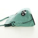 LOEWE × Ghibli Spirited Away Flamenco Clutch Mini Leather Green Auth 167395SM-3