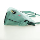 LOEWE × Ghibli Spirited Away Flamenco Clutch Mini Leather Green Auth 167395SM-4