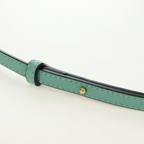 LOEWE × Ghibli Spirited Away Flamenco Clutch Mini Leather Green Auth 167395SM
