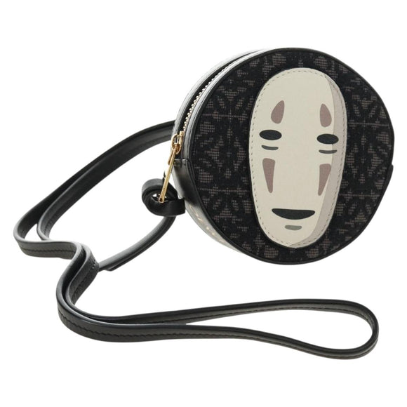 LOEWE × Studio Ghibli Cookie Pouch No-Face Bag Canvas Black Gold Auth 167410SM