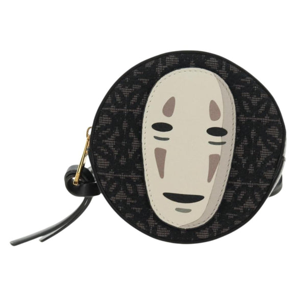 LOEWE × Studio Ghibli Cookie Pouch No-Face Bag Canvas Black Gold Auth 167410SM