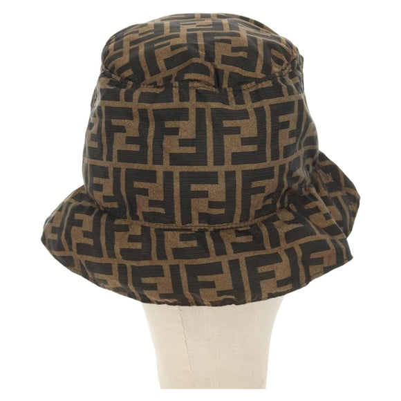 FENDI x FRGMT x POKÉMON ZUCCA Canvas Bucket Hat Mini-Dragon Brown Auth 167411SM