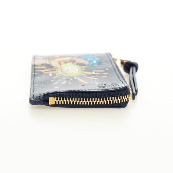 LOEWE × Studio Ghibli Howl's Moving Castle Card Case Leather Navy Auth 167414SM