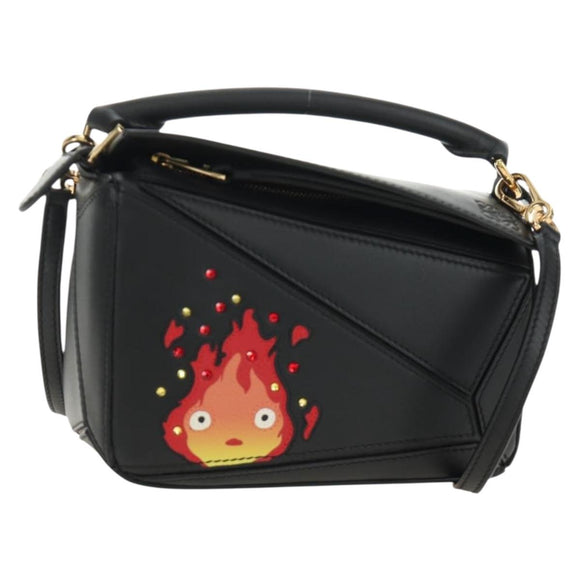 LOEWE × Studio Ghibli Howl's Calcifer Puzzle Mini Bag 2way Black Auth 167415SM