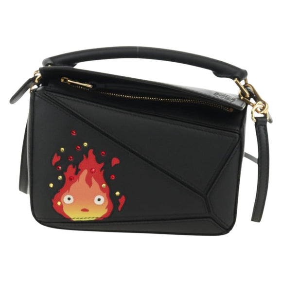 LOEWE × Studio Ghibli Howl's Calcifer Puzzle Mini Bag 2way Black Auth 167415SM