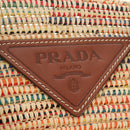 PRADA Tote Bag Raffia Beige Auth 167416SM-19