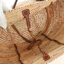 PRADA Tote Bag Raffia Beige Auth 167416SM-10