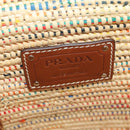 PRADA Tote Bag Raffia Beige Auth 167416SM-9