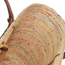 PRADA Tote Bag Raffia Beige Auth 167416SM-21