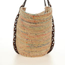 PRADA Tote Bag Raffia Beige Auth 167416SM-4