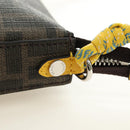 FENDI Dragonite Zucca Canvas FRGMT POKÉMON Bag Black Silver Brown Auth 167417SM-16