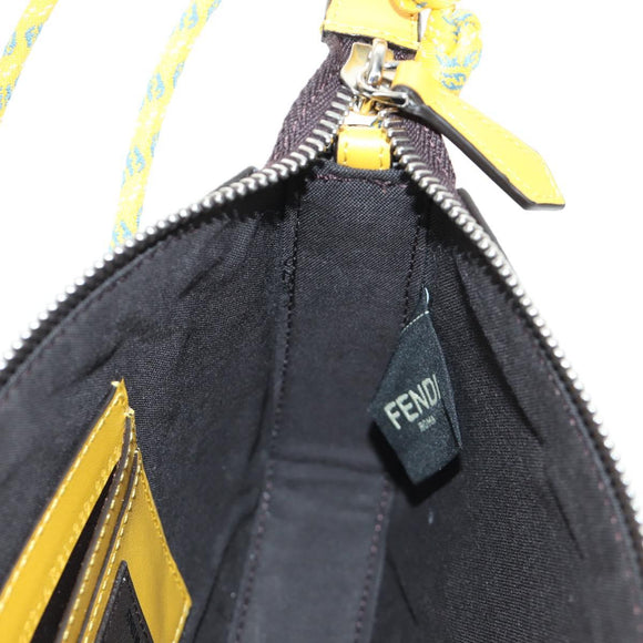 FENDI Dragonite Zucca Canvas FRGMT POKÉMON Bag Black Silver Brown Auth 167417SM