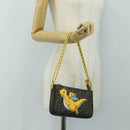 FENDI Dragonite Zucca Canvas FRGMT POKÉMON Bag Black Silver Brown Auth 167417SM-28
