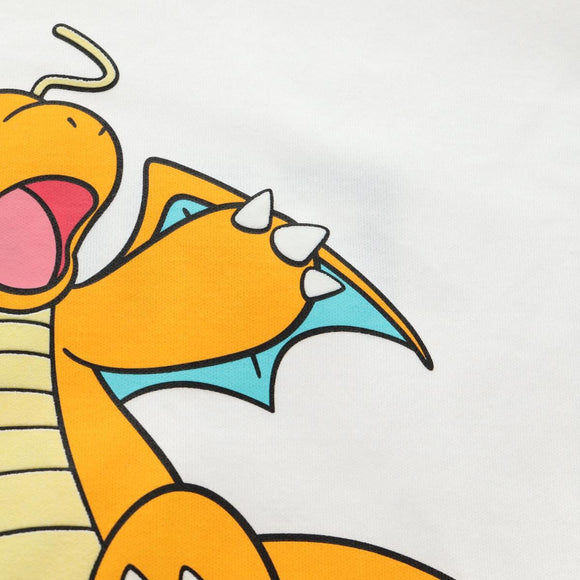 FENDI x FRGMT x POKÉMON Dragonite T Shirt Cotton White Auth 167426SAM