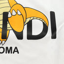 FENDI x FRGMT x POKÉMON Dragonite T Shirt Cotton White Auth 167426SAM-9