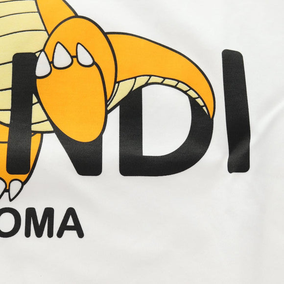 FENDI x FRGMT x POKÉMON Dragonite T Shirt Cotton White Auth 167426SAM